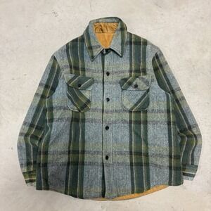 Vintage 1950s Navy CPO Wool Flannel With Fur Lining Button Up